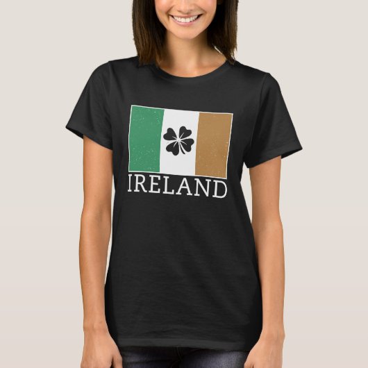アイルランドシャムロックアイルランド国旗 Tシャツ (正面)