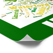 アイルランドシルエットワードアートポスター ポスター (角)