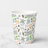 アイルランドスケッチドールパターン 紙コップ (裏面)