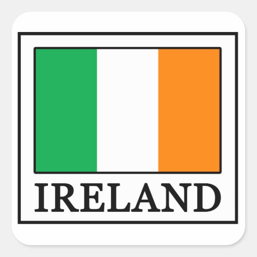 アイルランドステッカー スクエアシール (正面)