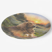 アイルランドセッターの子犬 ペーパープレート (アングル)