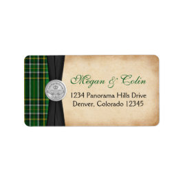 アイルランドタータンチェックク結婚ラダグ差出人住所ラベル ラベル
