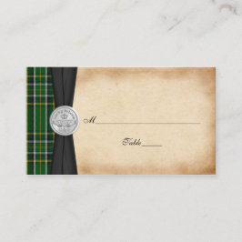 アイルランドタータンチェックケルト結婚クカダグ座席表 プレイスカード