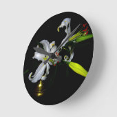 アイルランドデザインブラスアンドフラワーデザイン ラウンド壁時計 (傾斜)