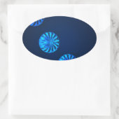 アイルランドデザインブルークリスタル 楕円形シール (バッグ)