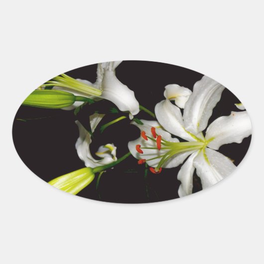 アイルランドデザイン – ブラスとフラワーコレクション 楕円形シール (正面)