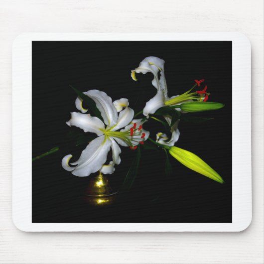 アイルランドデザイン – ブラスとフラワーデザイン マウスパッド (正面)