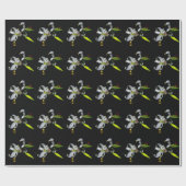 アイルランドデザイン – ブラスとフラワーデザイン ラッピングペーパー (フラット)