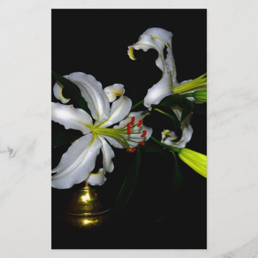 アイルランドデザイン – ブラスとフラワーデザイン 便箋 (正面)