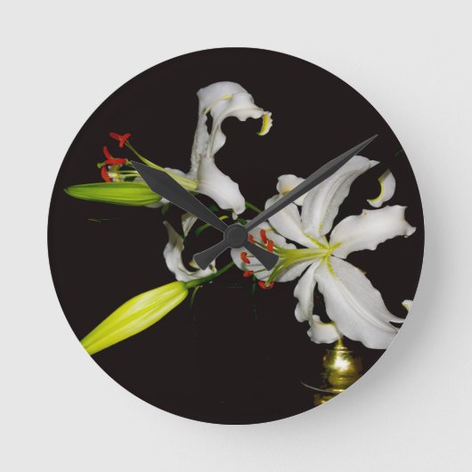 アイルランドデザイン – ブラス・アンド・フラワーコレクション ラウンド壁時計 (正面)