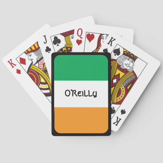 アイルランドトランプのポーカー選手パーソナライズされたトリカラー国旗Bic トランプ (裏面)