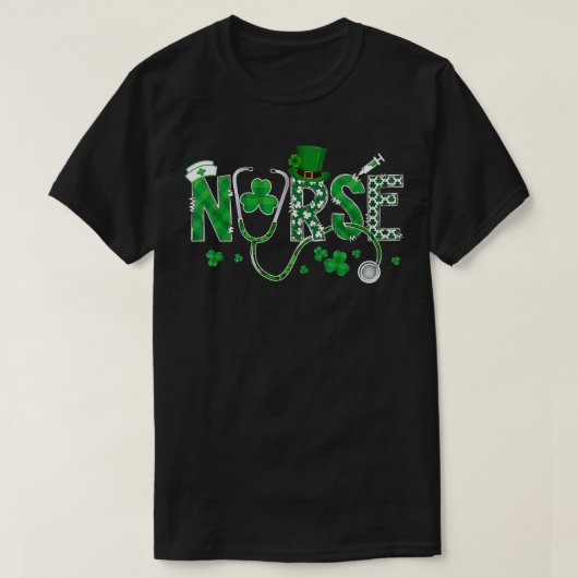 アイルランドナースSt patricks dayシャムロックスタトコーペW Tシャツ (デザイン正面)