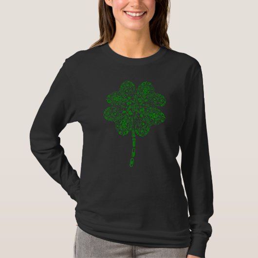 アイルランドナースSt patricks dayシャームロックウィメンズガール Tシャツ (正面)