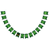 アイルランドハッピーバースデーグリーンクローバー バンティングフラッグ (全)