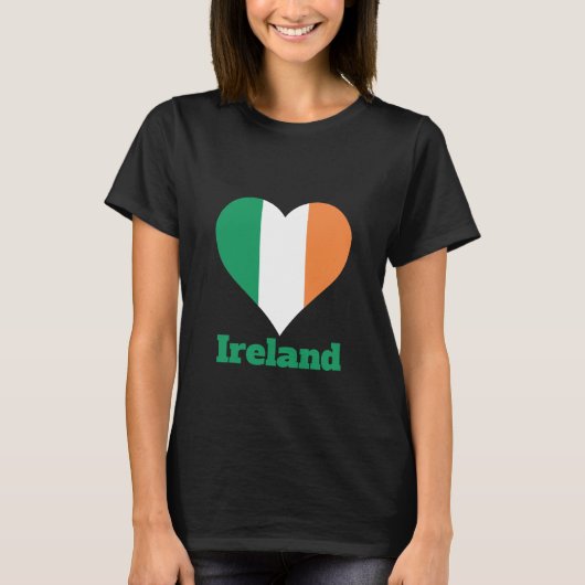 アイルランドハート国旗 Tシャツ (正面)