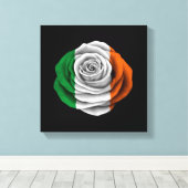 アイルランドバラ国旗オンブラック キャンバスプリント (インサイチュ (ウッドフロア))