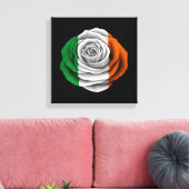 アイルランドバラ国旗オンブラック キャンバスプリント (インサイチュ (リビング))