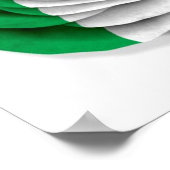 アイルランドバラ国旗オンホワイト ポスター (角)