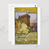 アイルランドパディントン鉄道ヴィンテージ旅行はがき ポストカード (正面/裏面)