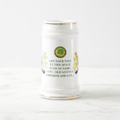 アイルランドパーソナライズされた紋章 ビールジョッキ (中央)