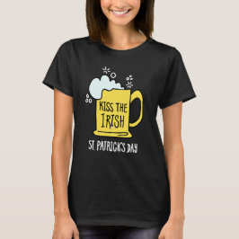 アイルランドビールをキス セントパトリックデーブラックTシャツ Tシャツ
