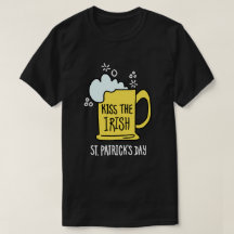 アイルランドビールをキス セントパトリックデーブラックTシャツ