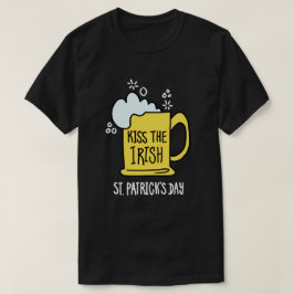 アイルランドビールをキス セントパトリックデーブラックTシャツ Tシャツ