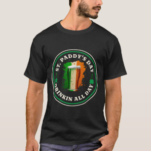 アイルランドビール アイルランド国旗 聖パトリックの日 飲酒T Tシャツ
