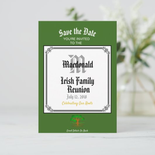 アイルランドファミリー懇親会任意名日付緑 セーブザデート (スタンド正面)