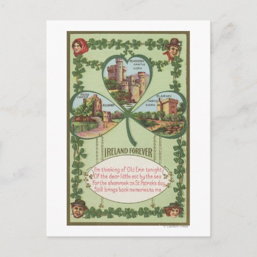 アイルランドフォーエバー – コルクとキラーニーの城 ポストカード (正面)