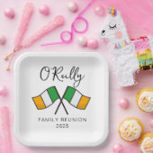 アイルランドフラッグファミリー懇親会 ペーパープレート (パーティー)