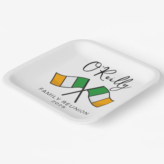アイルランドフラッグファミリー懇親会 ペーパープレート (傾斜あり)