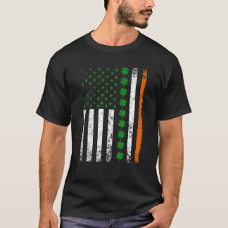 アイルランドプライドヴィンテージ米国国旗St patricks day Tシャツ