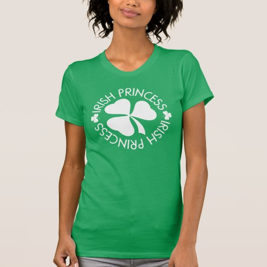 アイルランドプリンセスSt patricks dayシャムロックウォメンズティー Tシャツ (正面)
