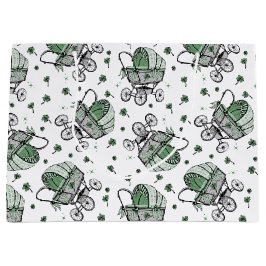 アイルランドベビーキャリッジセントパトリックの日ベビーシャワー ラージペーパーバッグ