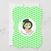 アイルランドベビーレプレチョーンラッキーシャムロックベビーシャワー 招待状 (裏面)