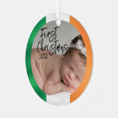 アイルランドベビー初めてのクリスマス メタルオーナメント (正面左)