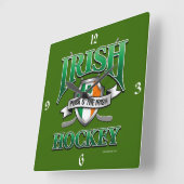 アイルランドホッケー スクエア壁時計 (傾斜)