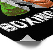 アイルランドボクシングおもしろいアイルランド国旗 – Irish Pub ポスター (角)