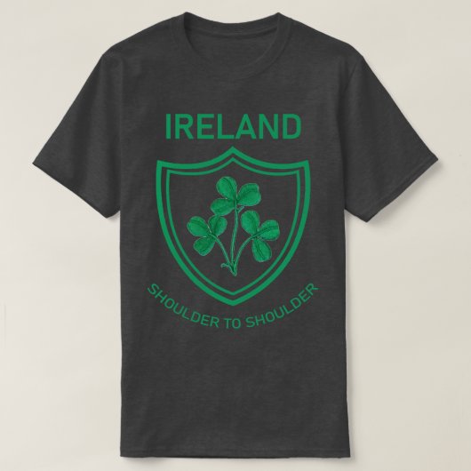 アイルランドラグビークレストショルダートゥショルダー1 Tシャツ (デザイン正面)