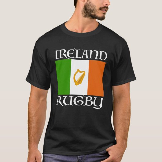 アイルランドラグビーヴィンテージアイルランド国旗St patricks dayM Tシャツ (正面)