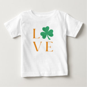 アイルランドラブグリーンアンドオレンジティーフォーベビー ベビーTシャツ