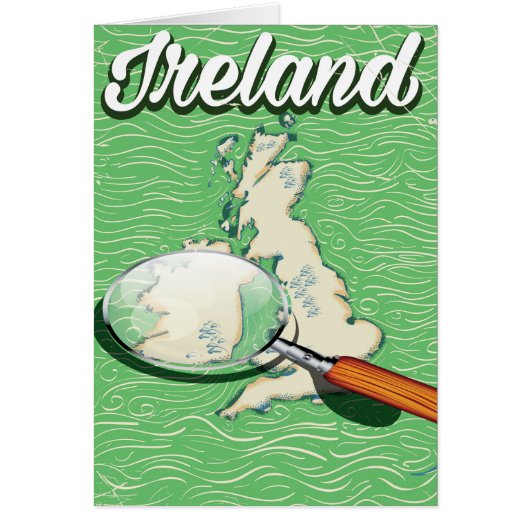 アイルランドヴィンテージスタイル旅行ポスター (正面)