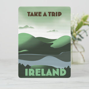 アイルランドヴィンテージスタイル旅行ポスター