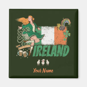 アイルランドヴィンテージ国旗セントパトリックの日のお土産 マグネット
