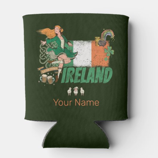 アイルランドヴィンテージ国旗セントパトリックの日レトロ 缶クーラー (裏面)