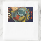 アイルランドヴィンテージ旅行ポスターシール 長方形シール (バッグ)