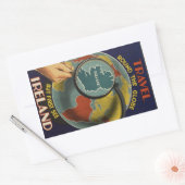 アイルランドヴィンテージ旅行ポスターシール 長方形シール (封筒)