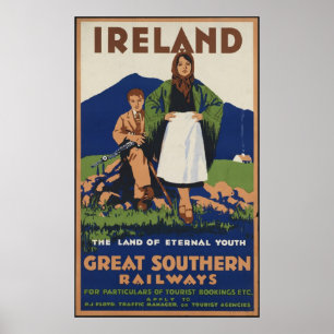 アイルランドヴィンテージ旅行ポスター広告レトロプリント ポスター
