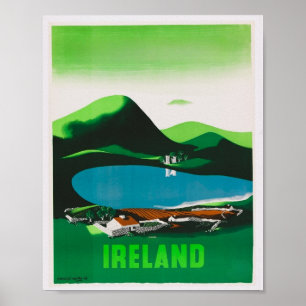 アイルランドヴィンテージ旅行 ポスター